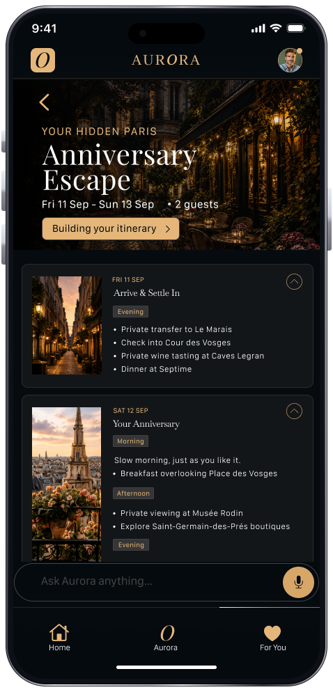 Aurora Paris anniversary proposal